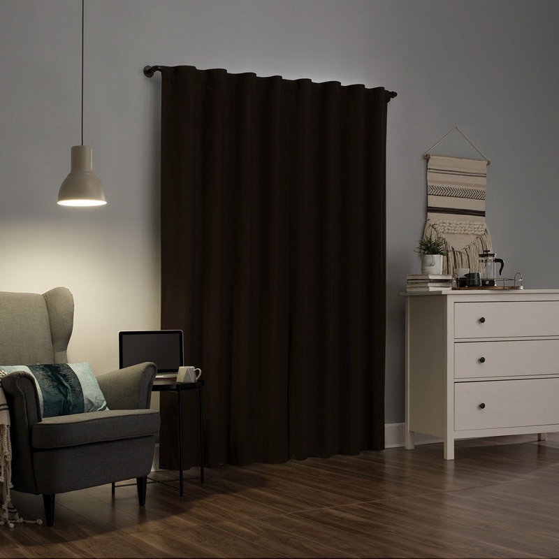 Wayfair Basics Thermal 100% Blackout Back Tab/Rod Pocket Curtain Panel Wayfair Basics Curtain Color: Cocoa Size per Panel: 40″ W x 63″ L