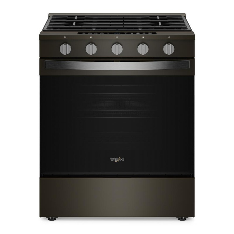 Whirlpool WSGS7530RV 30-Inch Smart Slide In Gas Range With Air Cooking Technology, No Preheat Air Fry, Wipeclean Coating, Steam/Self Clean And High Speed Preheat
