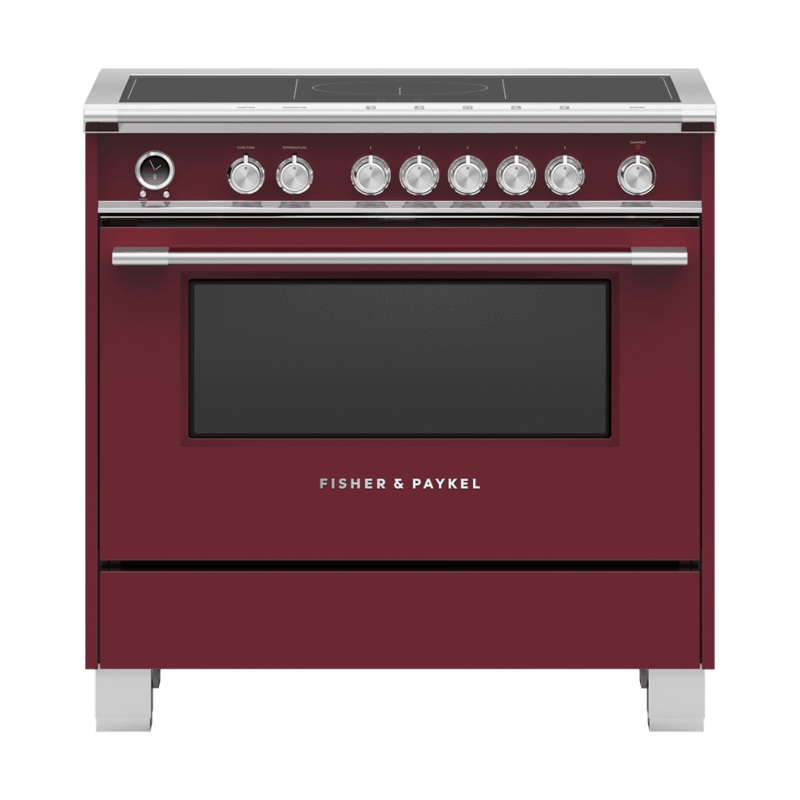 Fisher & Paykel OR36SCI6R1 Induction Range, 36″, 5 Zones With Smartzone, Self-Cleaning