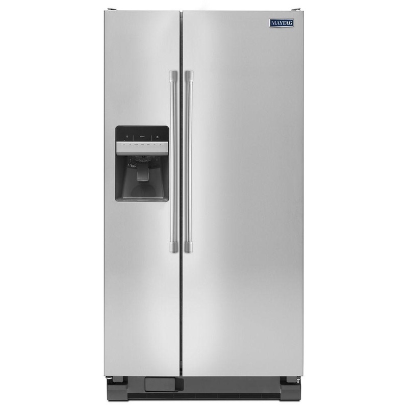 Maytag MSF25D4MDM 36-inch Wide Side-by-Side Refrigerator with External Ice and Water – 25 cu. ft.