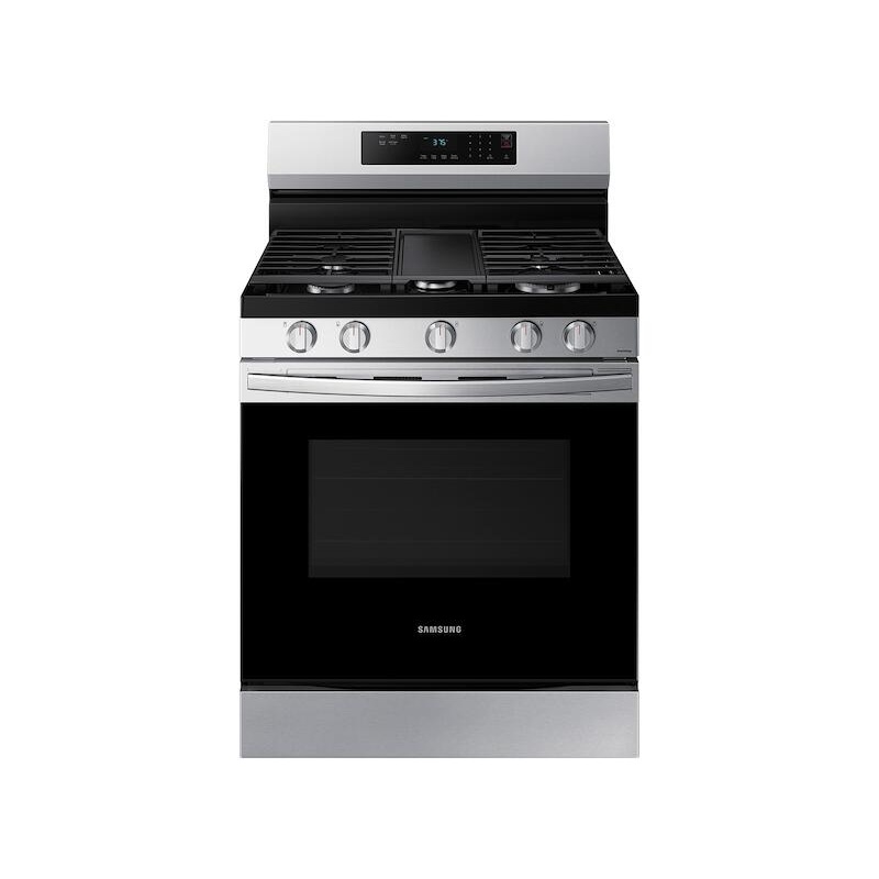 Samsung NX60A6311SS 6.0 Cu. Ft. Smart Freestanding Gas Range With 18K Btu Dual Power Burner & Self Clean In Stainless Steel