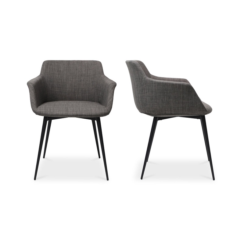 Retro Dining Chairs Duo – Sculpted Seat & Steel Hairpin Legs