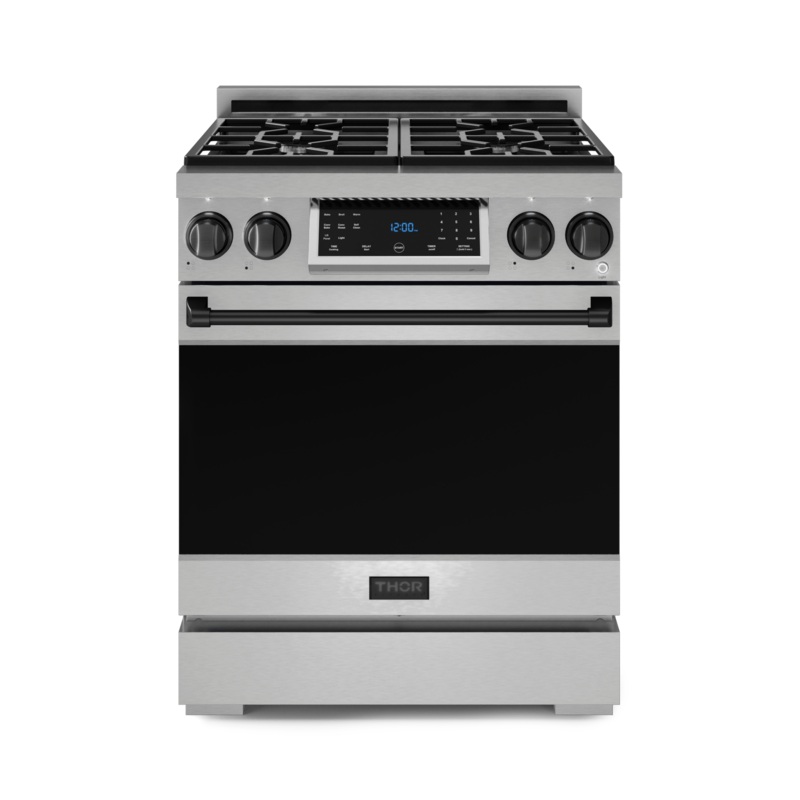 Thor Kitchen RSG30LPBLK 30 Inch Professional Lp Range With Tilt Panel Touch Control In Stainless Steel/Black Gordon Ramsay Series – Rsg30Lp-Blk