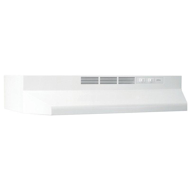 Broan 21-Inch Ductless Under-Cabinet Range Hood, White