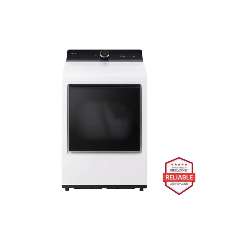 Lg DLGX8601WE 7.3 Cu.Ft. Ultra Large High Efficiency Gas Turbosteam Lg Easyload Door, Wi-Fi Connectivity, White