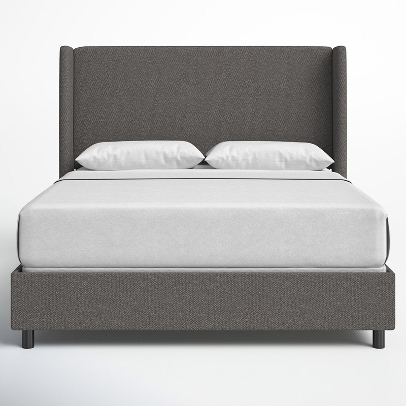 Tilly Upholstered Bed Joss & Main Color: Classic Smoke Boucle Size: Twin