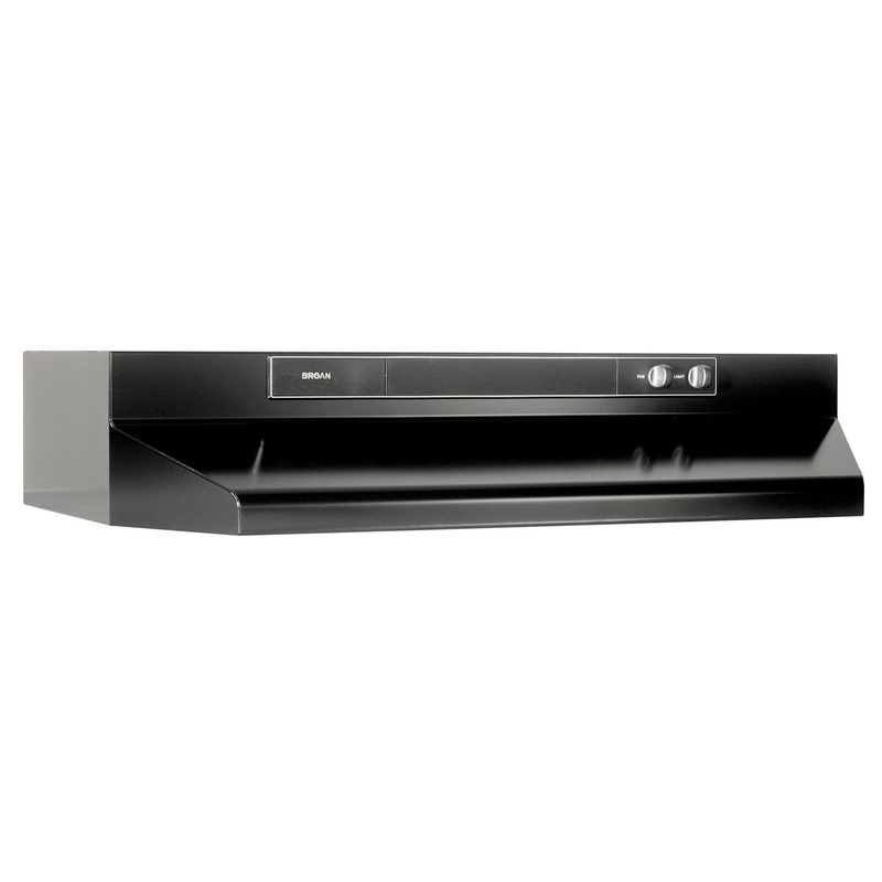 Broan 463023 **DISCONTINUED** Broan 30-Inch Convertible Under-Cabinet Range Hood, 220 CFM, Black