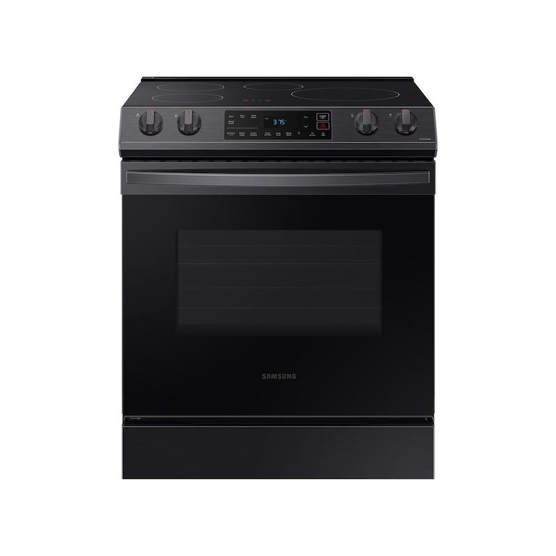 Samsung NE63B8211SG 6.3 cu. ft. Smart Rapid Heat Induction Slide-in Range in Black Stainless Steel