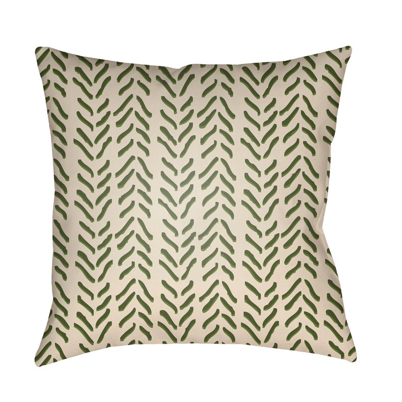 Textures Square Pillow Cover & Insert Livabliss Color: Green Size: 20″ H x 20″ W x 3.5″ D