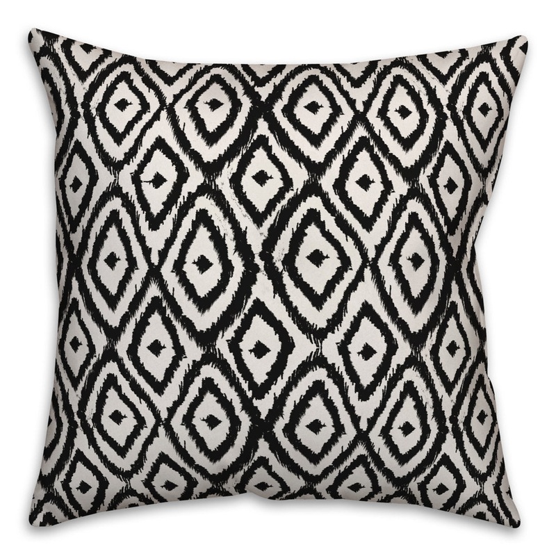 Throw Pillow Designs Direct Creative Group Color: White/Black Size: 18″ x 18″