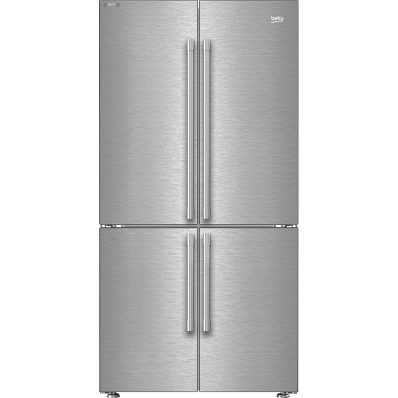 Beko BFFD3626SS 36″ French Four-Door Stainless Steel Refrigerator with auto Ice Maker, Water Dispenser