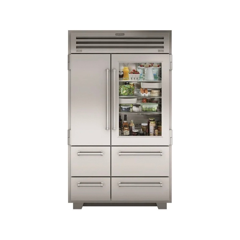 Sub-Zero Certified PRO4850G 48″ Stainless Steel Refrigerator/Freezer with Glass Door