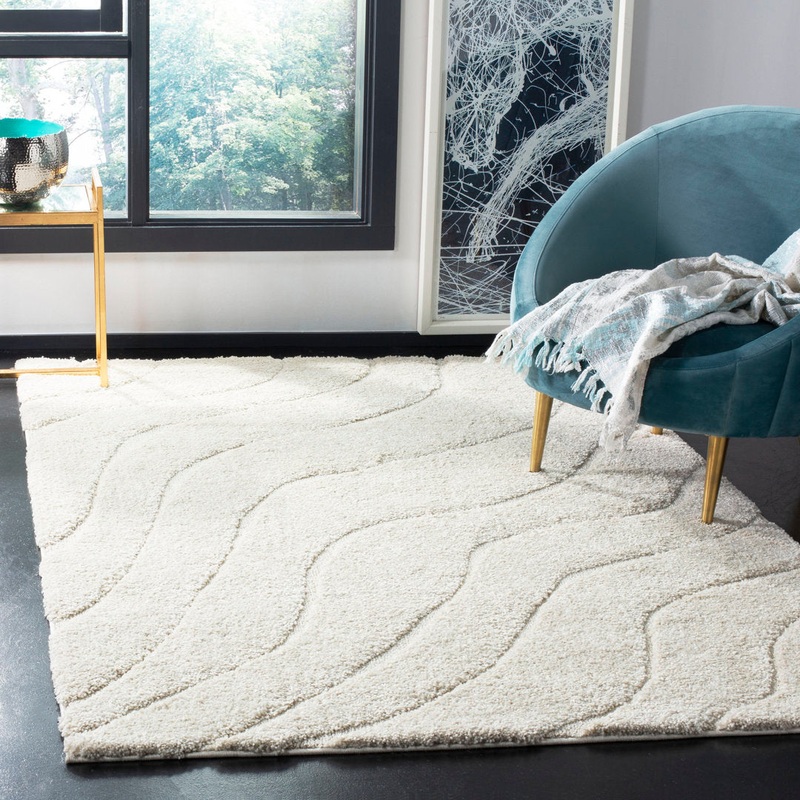 Ashal Abstract Cream Area Rug Wade Logan Rug Size: Rectangle 8′ x 10′