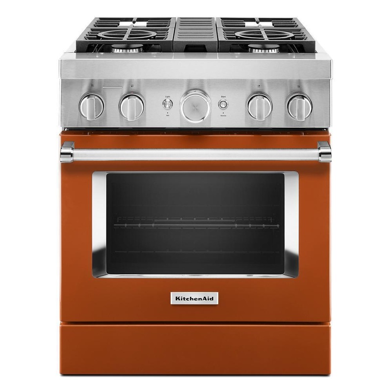 KFDC500JSC KitchenAid 30” Smart Commercial-Style Dual Fuel Range with 4 Burners