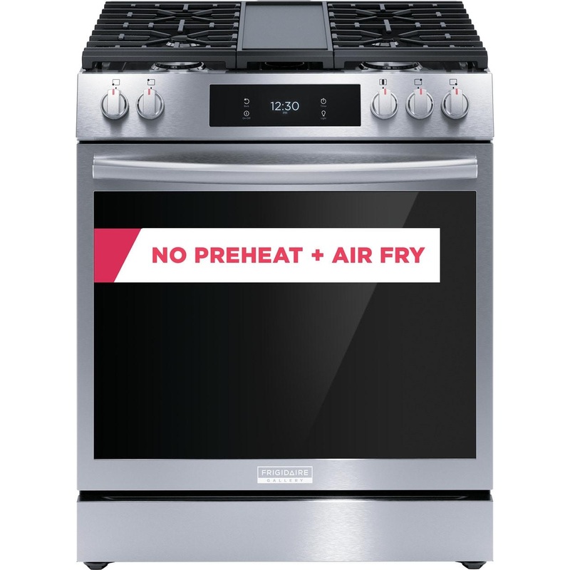 Frigidaire GCFG3060BF Frigidaire Gallery 30″ Front Control Gas Range With Total Convection