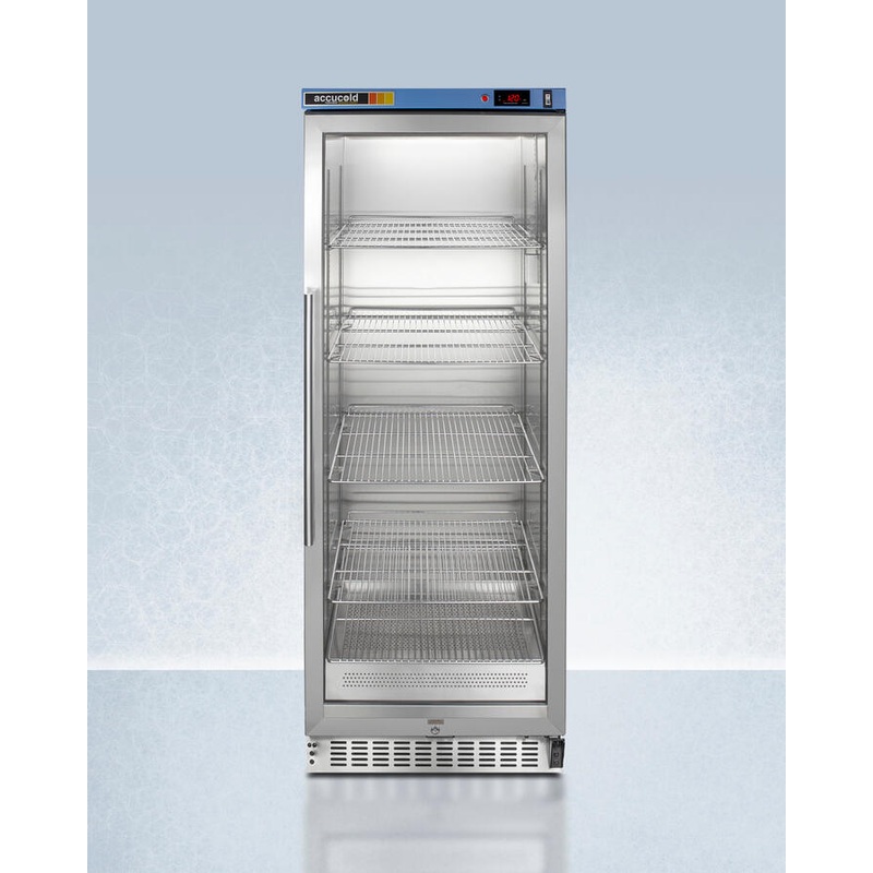 Summit PTHC125G Single Chamber Passive Heating Blanket Warmer With A Self-Closing Glass Door, Stainless Steel Interior, Digital Thermostat, Stainless Steel Cabinet, And Lock