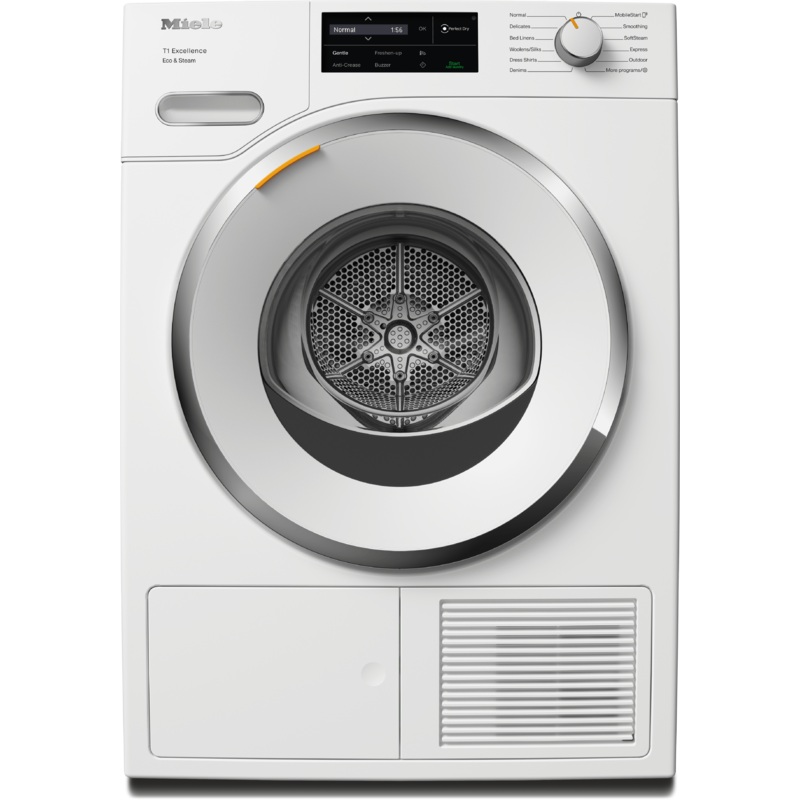 Miele TXI680WPECOSTEAMLOTUSWHITE Txi680Wp Eco & Steam – T1 Heat-Pump Dryer: With Miele@Home And Steamfinish For Smart Laundry Care.