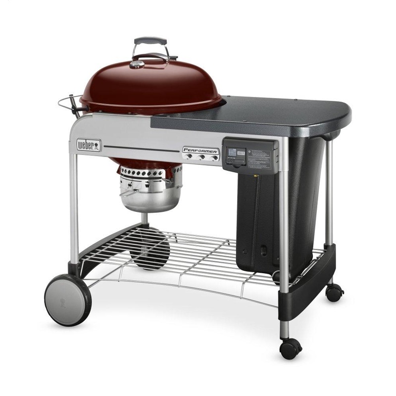 Weber 15503001 Performer Deluxe Charcoal Grill – 22″ Crimson