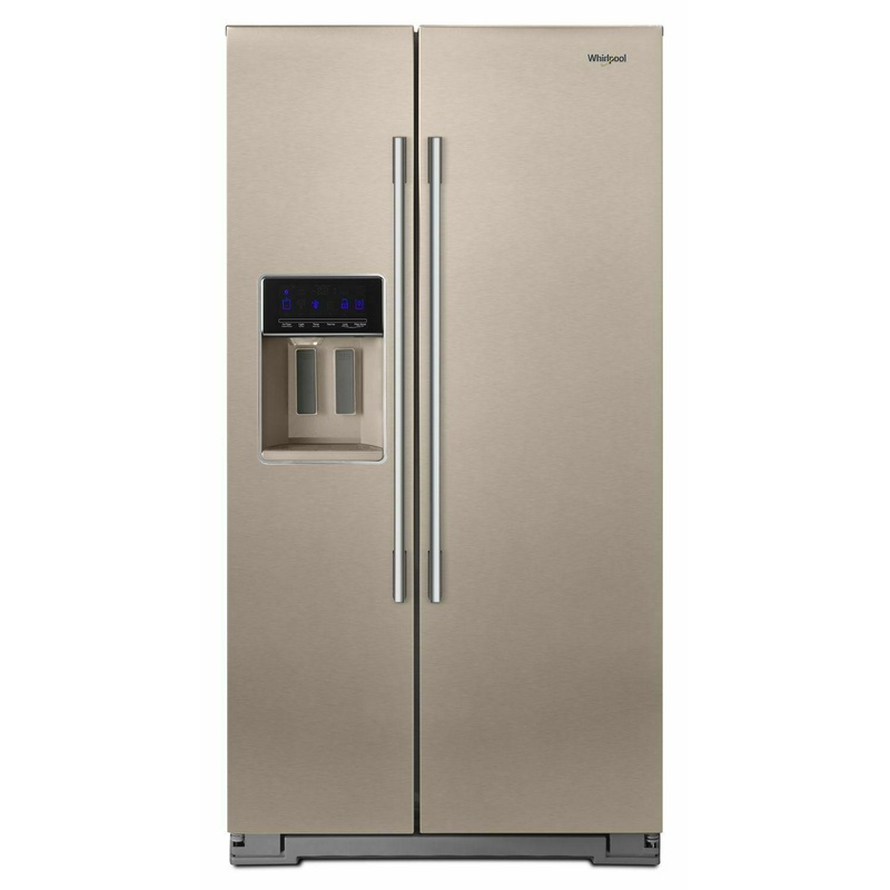 Whirlpool WRSA71CIHN 36-inch Wide Contemporary Handle Counter Depth Side-by-Side Refrigerator – 21 cu. ft. – Fingerprint Resistant Sunset Bronze