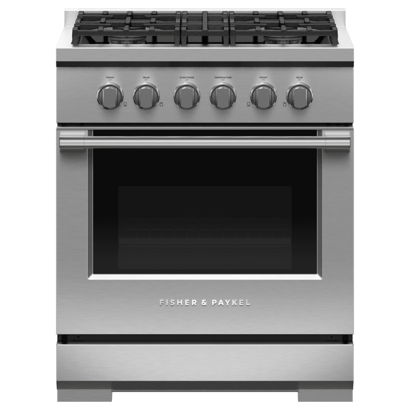 Fisher & Paykel RGV3304L Gas Range, 30″, 4 Burners, Lpg