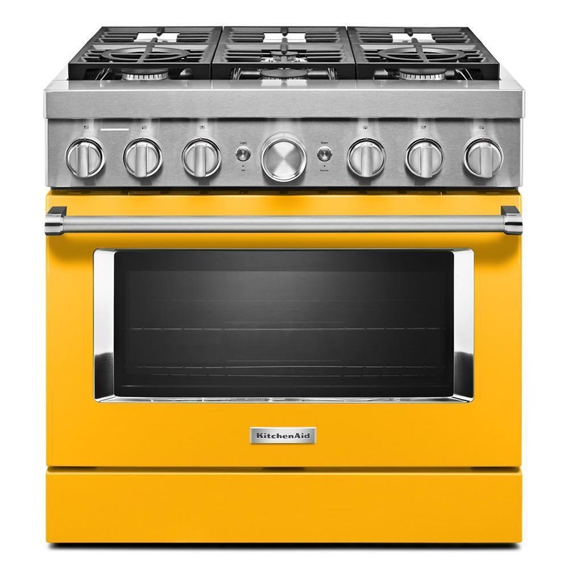 KFDC506JYP KitchenAid 36” Smart Commercial-Style Dual Fuel Range with 6 Burners