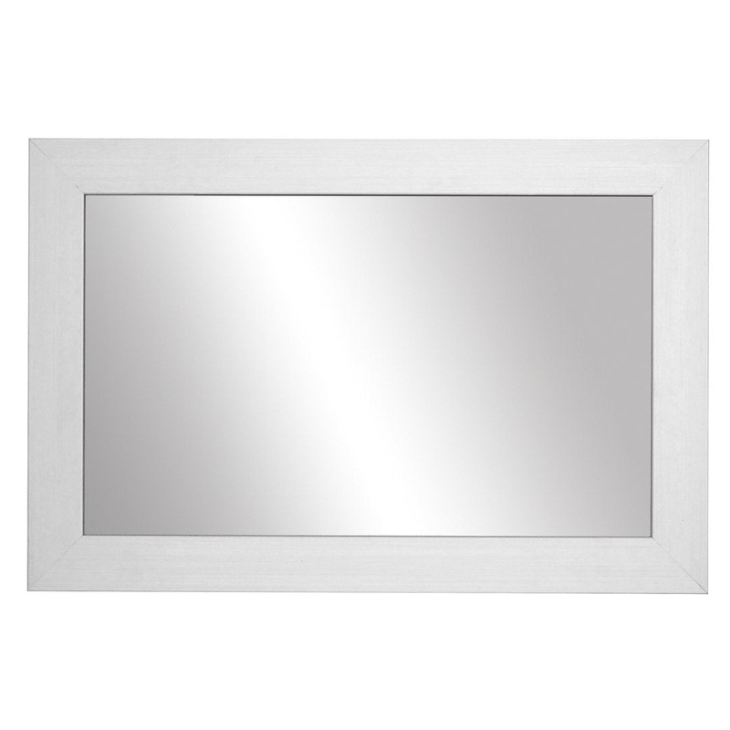 Shmuel Wood Framed with Safety Backing Ideal for Bathroom / Vanity Mirror Wade Logan Size: 22″ x 30″ Finish: Rustic White