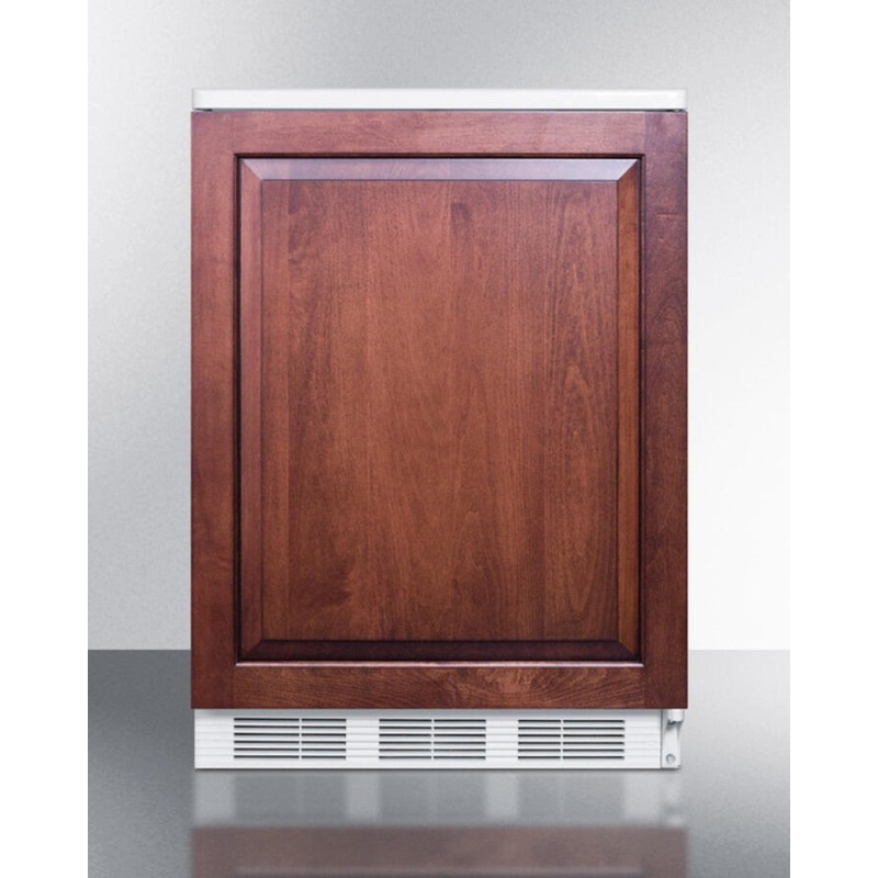 Summit FF6BI7IF Commercially Listed Built-In Undercounter All-Refrigerator For General Purpose Use, Auto Defrost W/Integrated Door Frame For Overlay Panels And White Cabinet