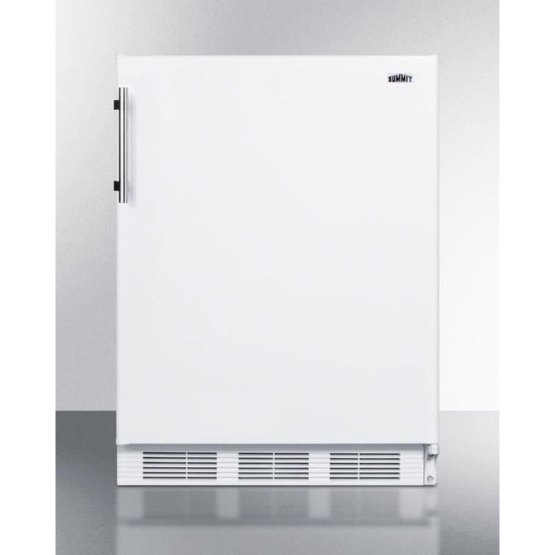 Summit CT661BIADA Ada Compliant Built-In Undercounter Refrigerator-Freezer For Residential Use, Cycle Defrost With Deluxe Interior And White Exterior Finish