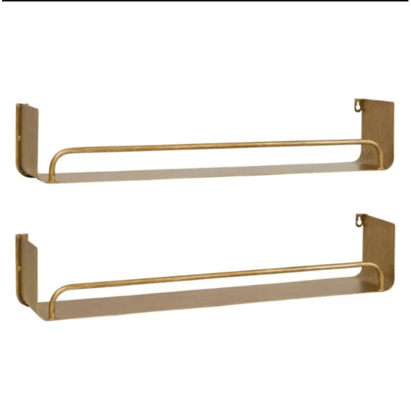 Syler Metal Modern Wall Shelf Set