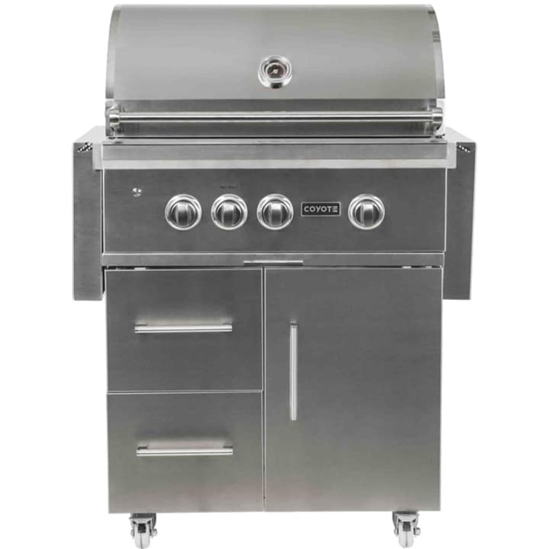 Coyote C2SL30NGFS 30″ Grill On Cart Ng; Infinity Burners; Ceramics; Led’S
