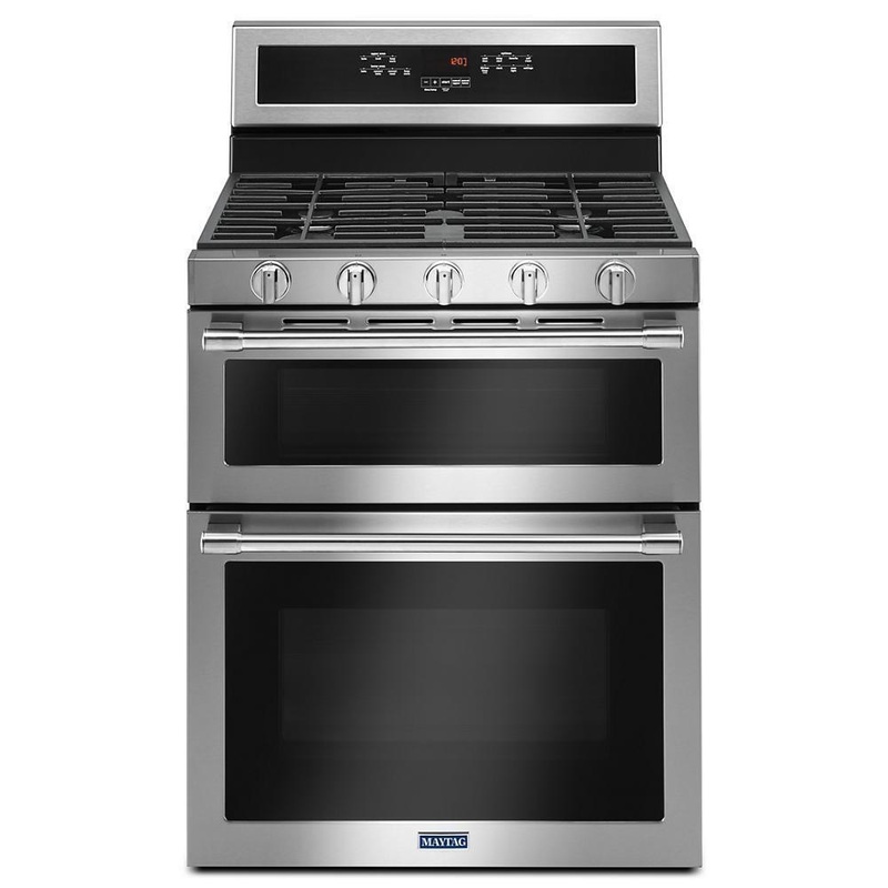 Maytag MGT8800FZ 30-Inch Wide Double Oven Gas Range With True Convection – 6.0 Cu. Ft.
