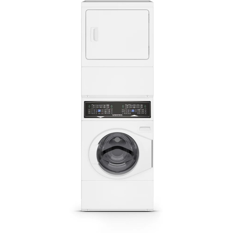 Speed Queen SF7007WE Sf7 Stacked White Washer – Electric Dryer With Pet Plus Sanitize Fast Cycle Times 5-Year Warranty