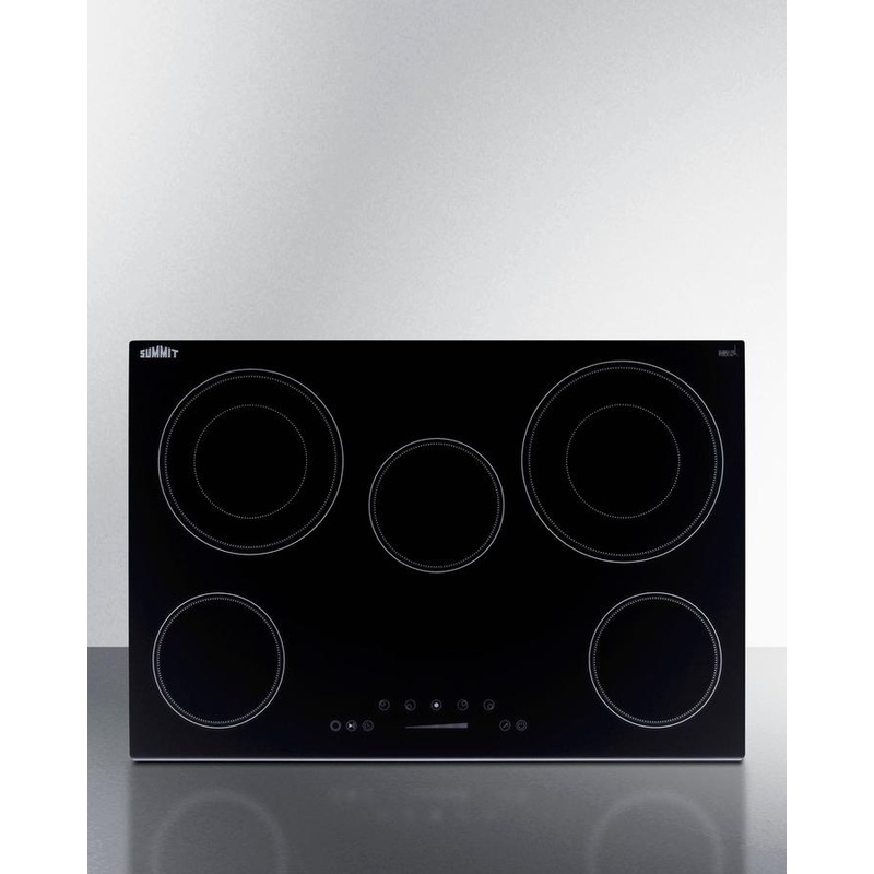 Summit CR5B30T7B 30″ Wide 208-240v 5-burner Radiant Cooktop