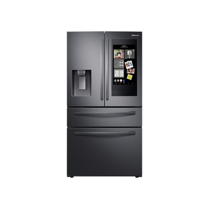 22 cu. ft. 4-Door French Door, Counter Depth Refrigerator with 21.5″ Touch Screen Family Hub in Black Stainless Steel
