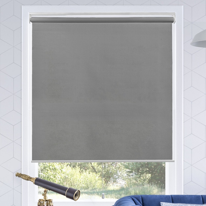 Shaunna Snap-N’-Glide Cordless Room Darkening Roll-up Shade Symple Stuff Color: Urban Gray Blind Size: 40″W x 72″L
