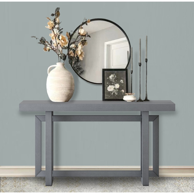 Thedrick 59″ Extra Long Entryway Table Console Table 17 Stories Color: Dark Gray