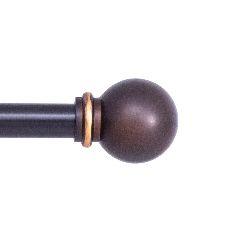 Wayfair Basics Ball End Single Curtain Rod, 28-48″ or 48-86″ Adjustable Length, 5/8″ Dia. Steel Wayfair Basics Size: 28″ – 48″  Finish: Bronze