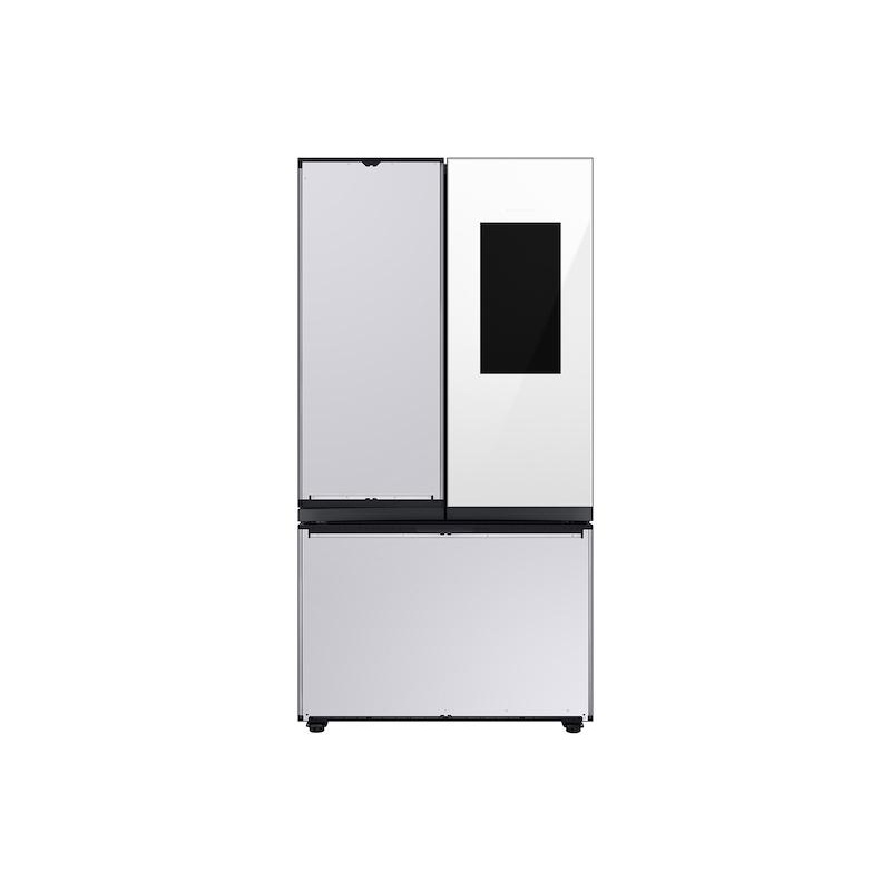 Samsung RF30BB6900AWAA Bespoke 3-Door French Door Refrigerator (30 cu. ft.) – with Family Hub Panel in White Glass – (with Customizable Door Panel Colors)