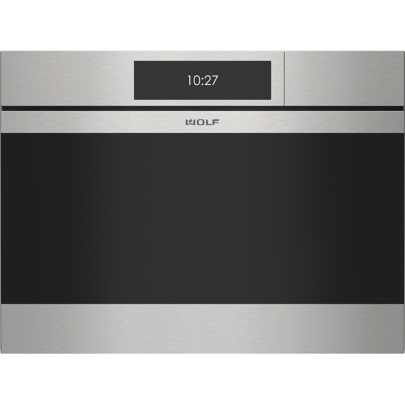 Wolf CSOP2450CMS 24″ M Series Contemporary Stainless Steel Handleless Convection Steam Oven – Plumbed