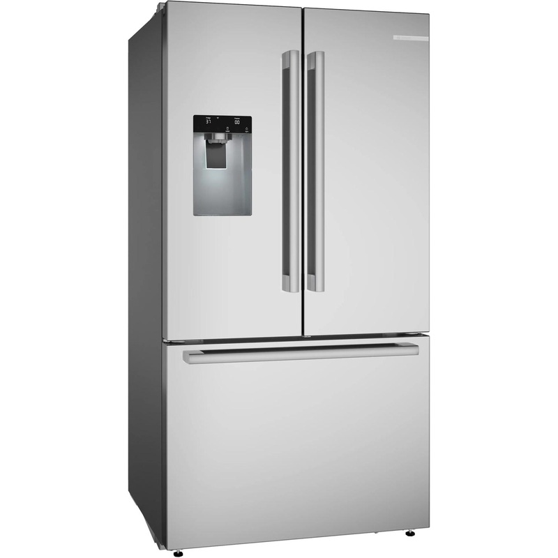 Bosch B36FD52SNS 500 Series, French Door Bottom freezer, multi door, 36”, Brushed steel (with anti-fingerprint), Total No Frost