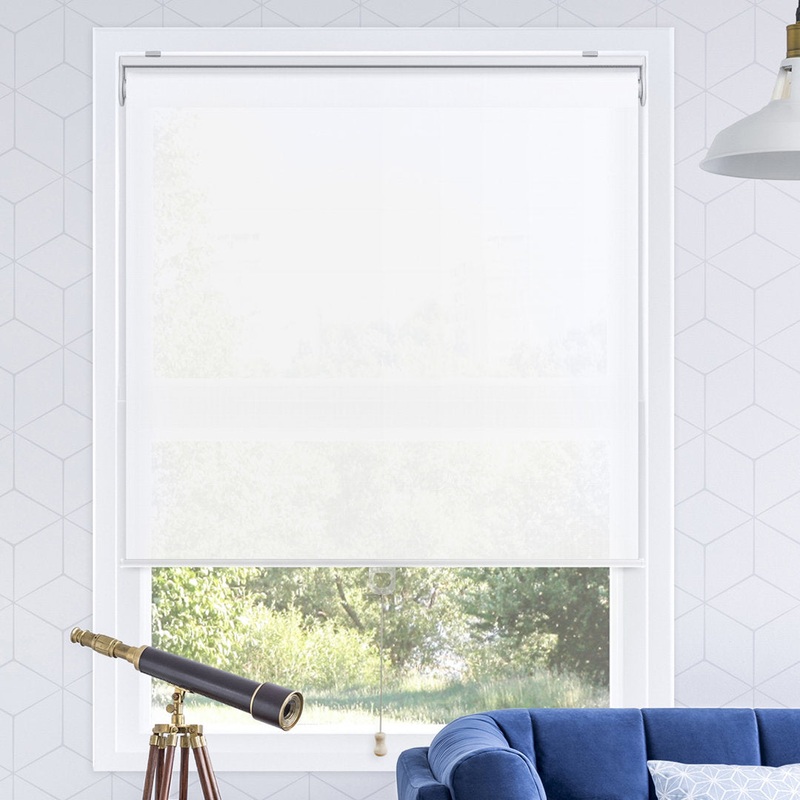 Shaunna Snap-N’-Glide Cordless Room Darkening Roll-up Shade Symple Stuff Color: Urban White Blind Size: 56″W x 72″L