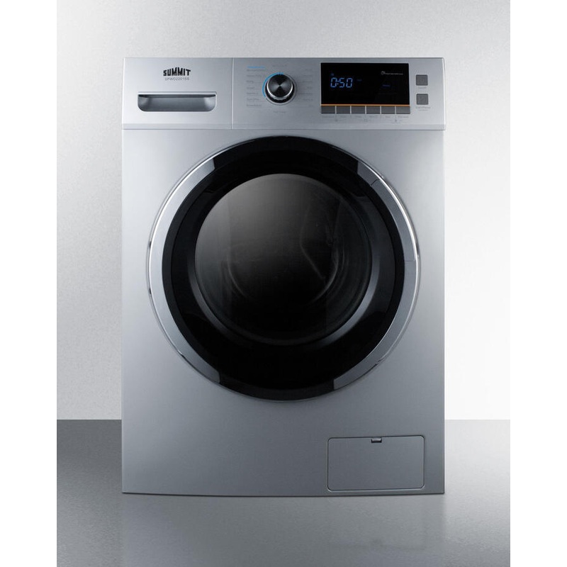 Summit SPWD2201SS 24″ Wide 115V Washer/Dryer Combo For Non-Vented Use In Platinum Finish