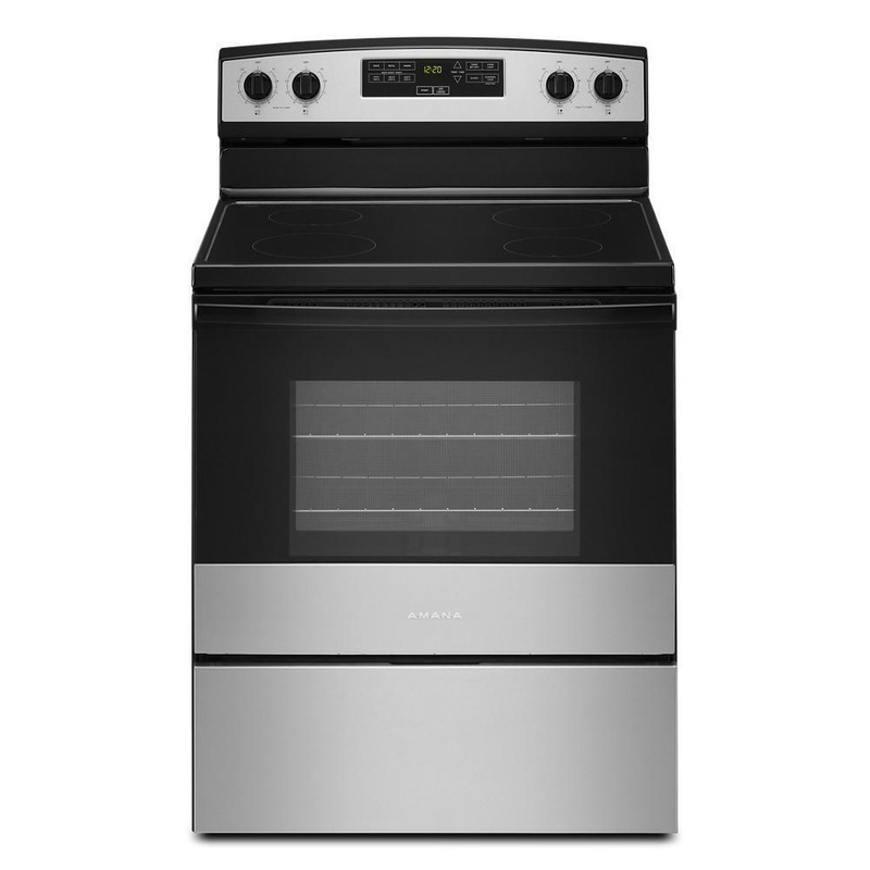 Amana AER6303MMS 30-inch Amana Electric Range with Extra-Large Oven Window