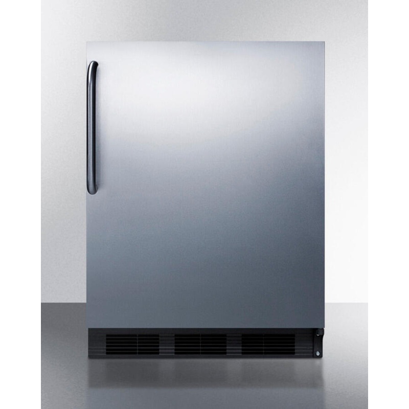 Summit AL652BCSS Built-In Undercounter Ada Compliant Refrigerator-Freezer For General Purpose Use, W/Dual Evaporator Cooling, Cycle Defrost, And Fully Wrapped Ss Exterior