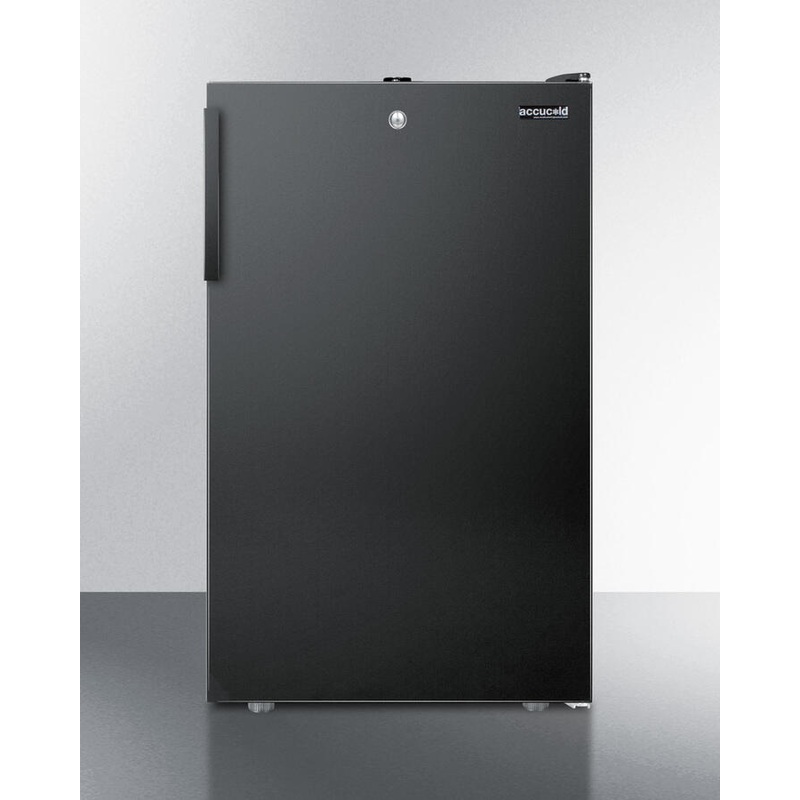 Summit FF521BLADA Ada Compliant 20″ Wide Counter Height All-Refrigerator For General Purpose Use, Auto Defrost With A Lock And Black Exterior