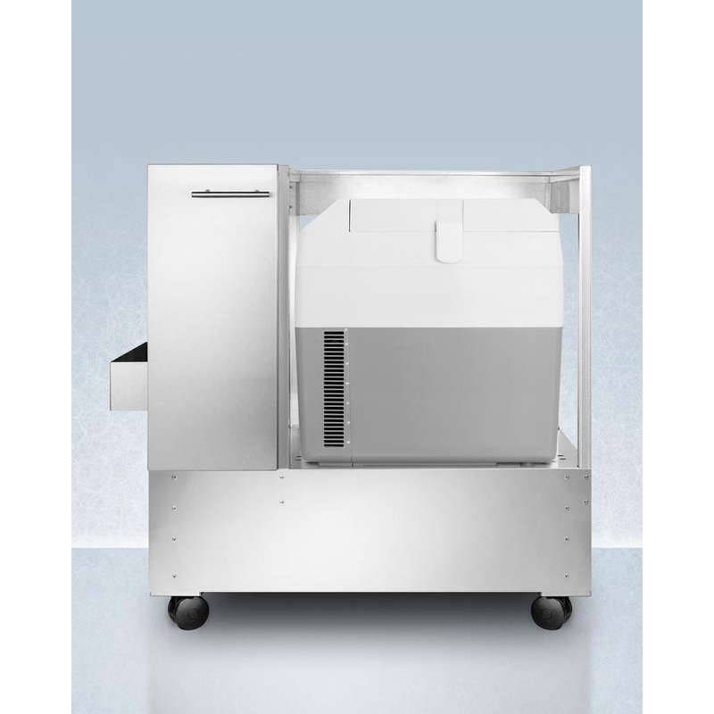 Summit SPRF36CART Stainless Steel Cart With Portable Refrigerator/freezer