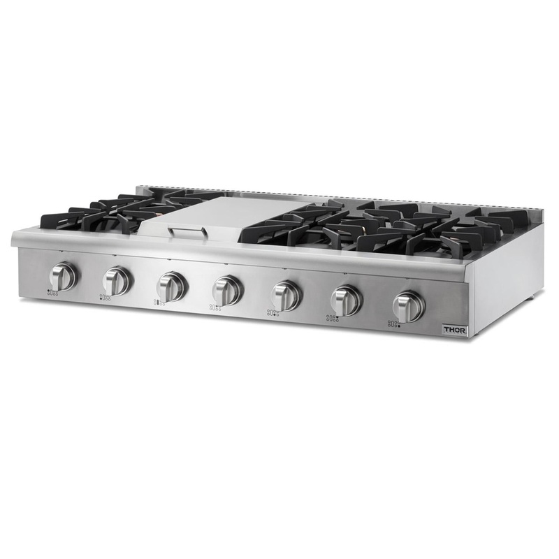 Thor Kitchen HRT4806ULP 48 Inch Professional Gas Rangetop In Stainless Steel – Liquid Propane