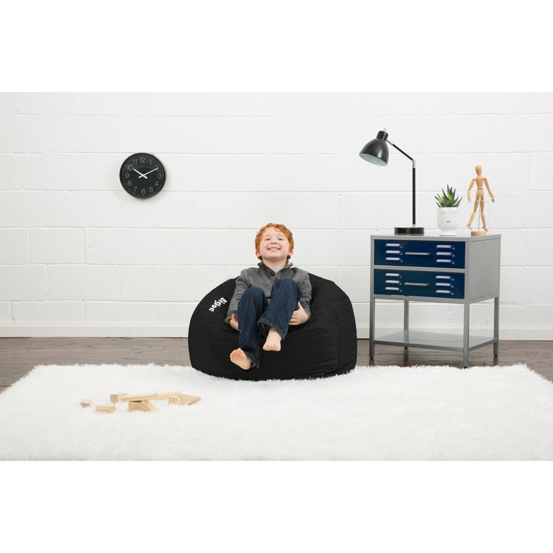 Big Joe Classic Bean Bag Chair Big Joe Size: 16″H x 27.5″W x 27.5″D Fabric: Stretch Limo Black Polyester Blend