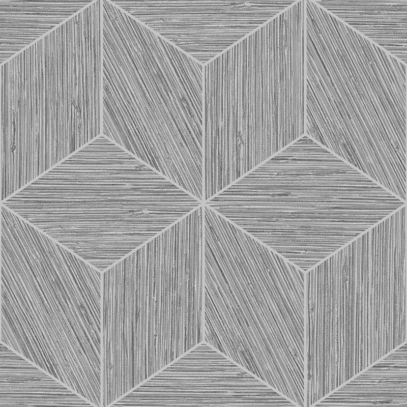 Grasscloth Geo Wallpaper
